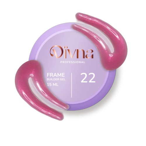 DIVNA Frame Builder Gel 22 – żel budujący ciemny róż 15 ml