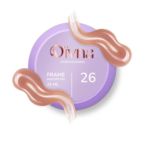DIVNA Frame Builder Gel 26 – żel budujący ciepły beż 15 ml