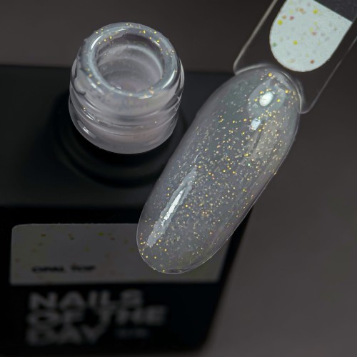 NAILSOFTHEDAY Opal top 02 - opalizujący mlecny top bez lepkiej warstwy bez filtru UV, 10 ml  2