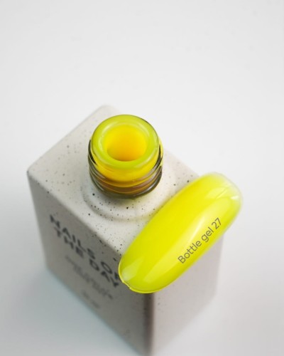 NAILSOFTHEDAY Bottle gel 27 - neonowo-żółty żel do wzmocnienia paznokci, 10 ml 2