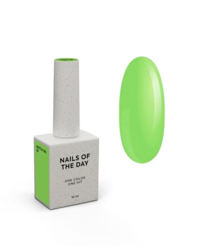 NAILSOFTHEDAY Bottle gel 28 - neonowo-zielony żel do wzmocnienia paznokci, 10 ml 1