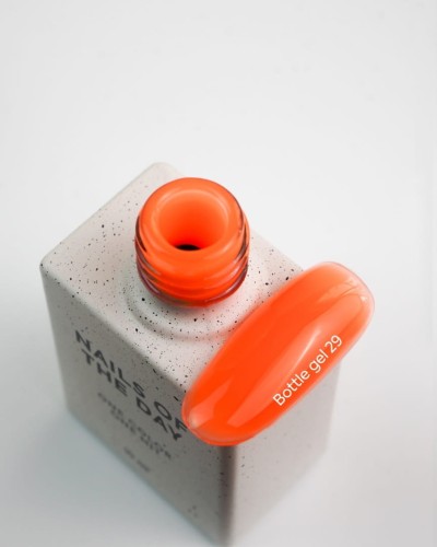 NAILSOFTHEDAY Bottle gel 29 - neonowo-pomarańczowy żel do wzmocnienia paznokci, 10 ml  2