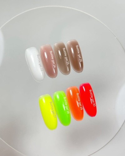 NAILSOFTHEDAY Bottle gel 30 - neonowo-różowy żel do wzmocnienia paznokci, 10 ml 3