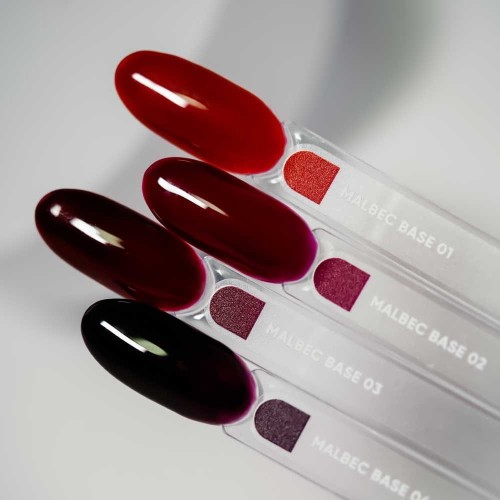 NAILSOFTHEDAY Malbec base 04 - witrażowa fioletowo-czarna baza hybrydowa, 10 ml 5