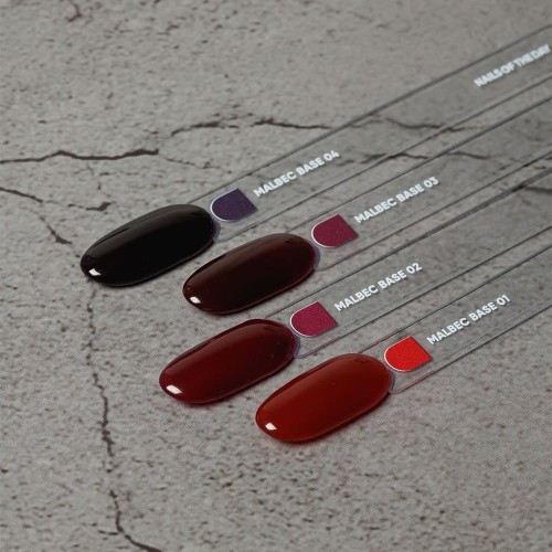 NAILSOFTHEDAY Malbec base 04 - witrażowa fioletowo-czarna baza hybrydowa, 10 ml 4