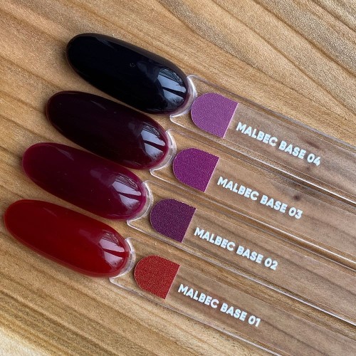NAILSOFTHEDAY Malbec base 04 - witrażowa fioletowo-czarna baza hybrydowa, 10 ml 3
