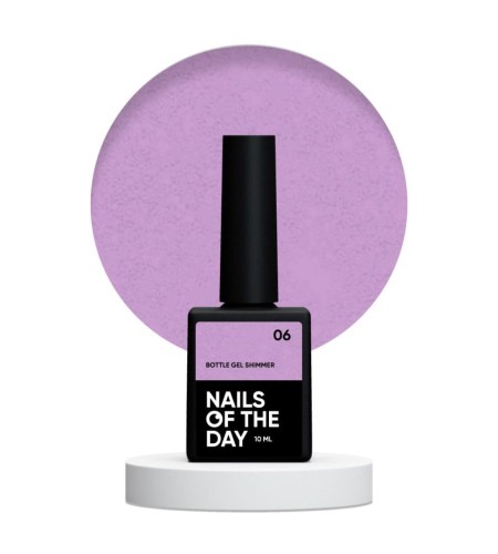 NAILSOFTHEDAY Bottle gel Shimmer 06 - fioletowy ze srebrną drobinką żel do wzmocnienia i naprawy, 10 ml 1