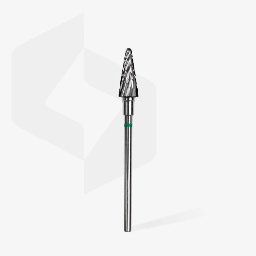 Frez z węglika spiekanego stożek zielony EXPERT średnica 6 mm / część robocza 14 mm  2