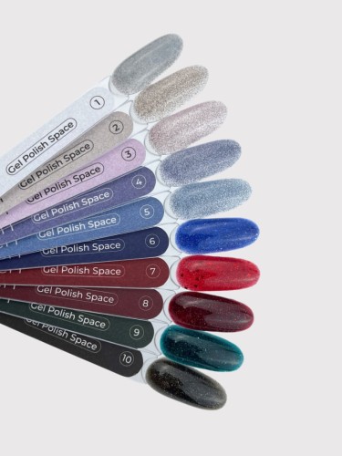 TOUCH Space gel polish 04 - srebrny odblaskowy lakier hybrydowy, 9 ml 2