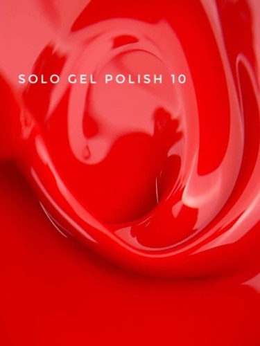 TOUCH Solo Gel Polish 10 – jednofazowy lakier hybrydowy 3w1, klasyczny czerwony, 9 ml