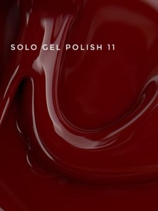 TOUCH Solo Gel Polish 11 – jednofazowy lakier hybrydowy 3w1, ciemno-czerwony, 9 ml