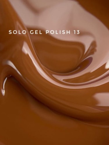 TOUCH Solo Gel Polish 13 – jednofazowy lakier hybrydowy 3w1, karmelowo-brązowy, 9 ml