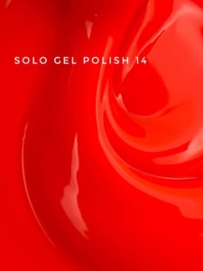 TOUCH Solo Gel Polish 14 – jednofazowy lakier hybrydowy 3w1, neonowy czerwony, 9 ml