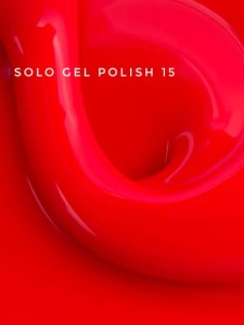 TOUCH Solo Gel Polish 15 – jednofazowy lakier hybrydowy 3w1, soczysty róż z nutą czerwieni, 9 ml
