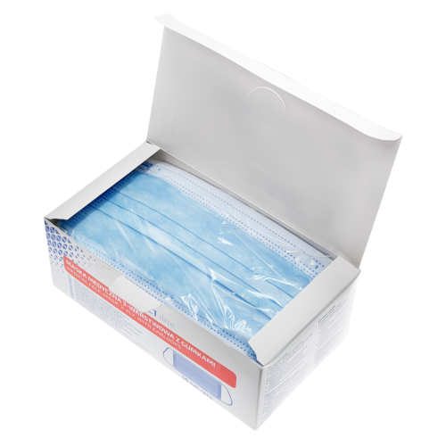 Maska medyczna 3 warstwowa z gumkami 50szt. 2