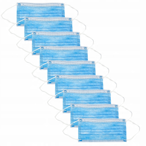 Maska chirurgiczna 3 warstwowa "włókninowe" typu IIR niebieskie  50szt.