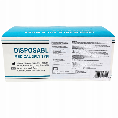 maseczka-4.pngMaska chirurgiczna 3 warstwowa "włókninowe" typu IIR niebieskie 50szt 3