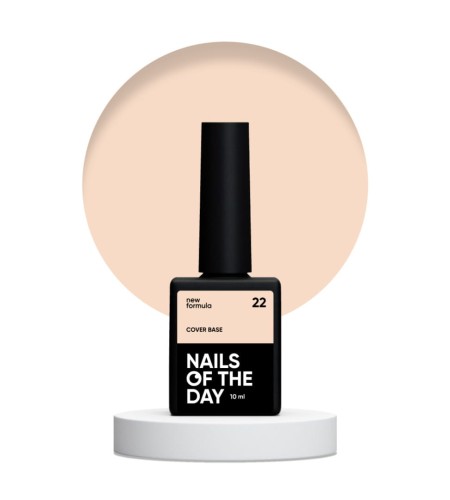 NAILSOFTHEDAY Cover base NEW 22 - półprzezroczysta morelowa baza hybrydowa, 10 ml 1