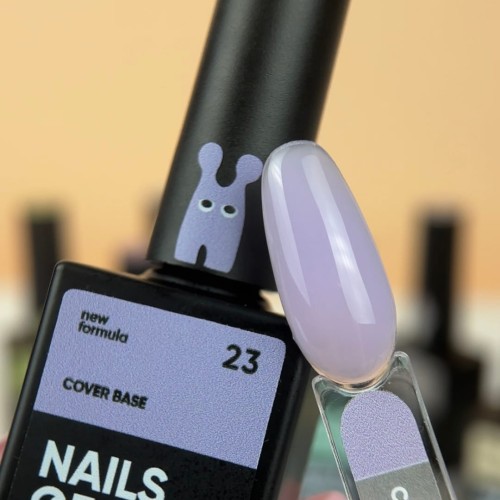 NAILSOFTHEDAY Cover base NEW 23 - półprzezroczysta liliowa baza hybrydowa 2