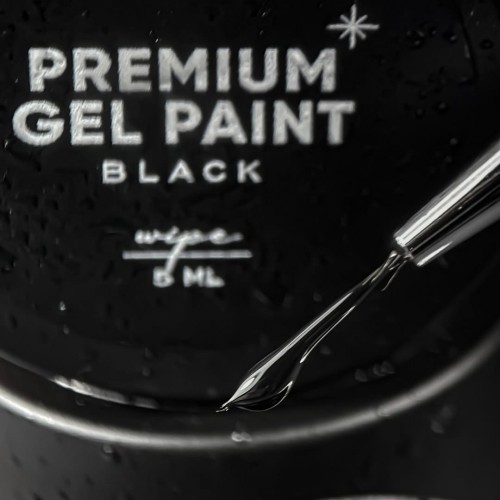 NAILSOFTHEDAY Premium gel paint Black wipe, 5 ml 2