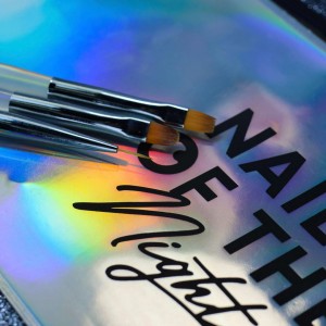 NAILSOFTHENIGHT Nail Art Brush zestaw (3 pędzelki+etui)