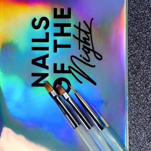 NAILSOFTHENIGHT Nail Art Brush zestaw (3 pędzelki+etui) 2