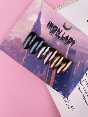 Lunamoon Iron Lady Nail Powder Set 6 pcs 3