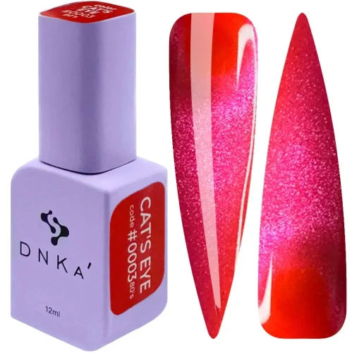 COLOR GEL POLISH CAT`S EYE "DNKa", 12 ml #0003 80`s 1