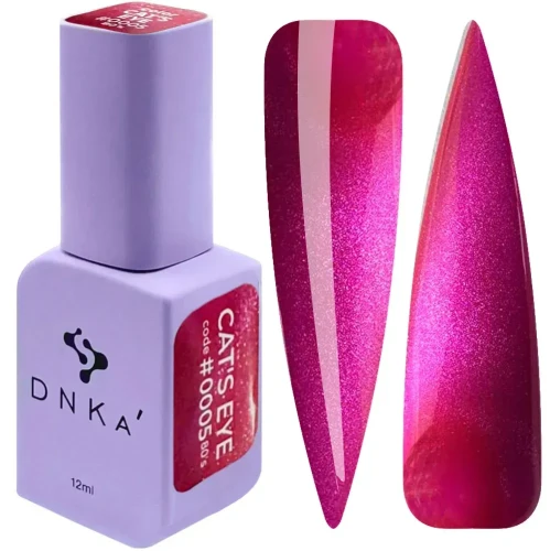 COLOR GEL POLISH CAT`S EYE "DNKa", 12 ml #0005 80`s 1