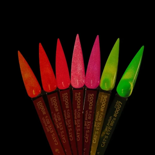 COLOR GEL POLISH CAT`S EYE "DNKa", 12 ml #0007 80`s  4