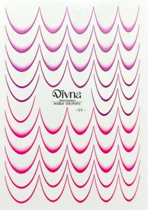 DIVNA Naklejki Wodne 01 do paznokci