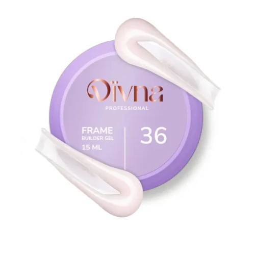 DIVNA Frame Builder Gel 36 – mleczny różowy żel budujący 15 ml