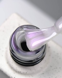 NAILSOFTHEDAY Shell top 01 NEW - perłowy top z fioletowo-różowym pyłkiem bez lepkiej warsztwy, 10 ml