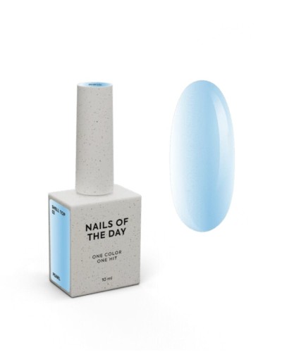 NAILSOFTHEDAY Shell top 02 NEW - perłowy top z niebieskim pyłkiem bez lepkiej warstwy, 10 ml