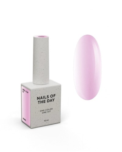 NAILSOFTHEDAY Shell top 03 NEW - perłowy top z różowym pyłkiem bez lepkiej warstwy, 10 ml