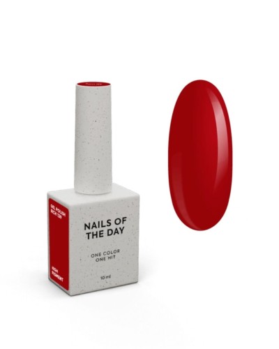 NAILSOFTHEDAY Rich Gel Polish – głęboki czerwony lakier hybrydowy z nutą bordo, 10 ml