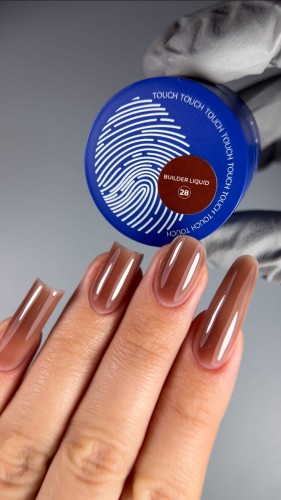 TOUCH Builder liquid 28 - głęboki czekoladowy mocny żel o płynnej koncystencji, 15 ml