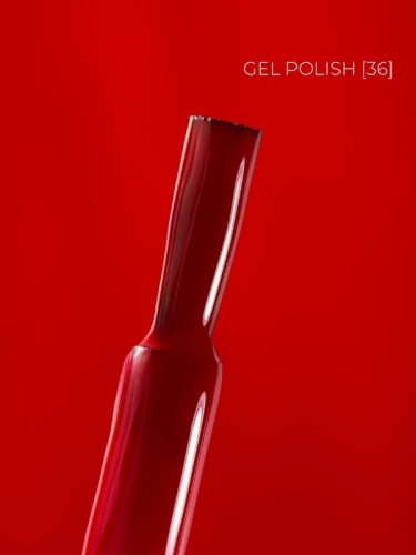 TOUCH Deep Pigment Gel Polish 36 – intensywny czerwony lakier hybrydowy, 9 ml