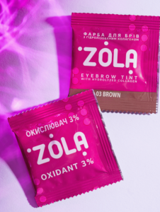 ZOLA Farbka do brwi 03 Brown + aktywator oksydant, 5 ml