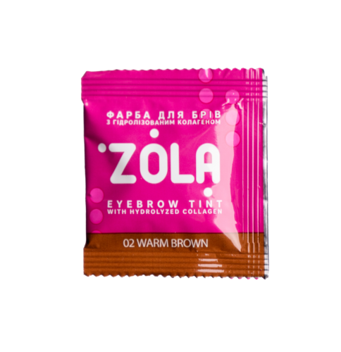 ZOLA Farbka do brwi 02 Warm brown + aktywator oksydant, 5 ml