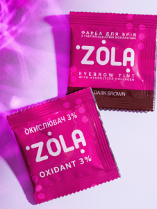ZOLA Farbka do brwi 04 Dark brown + aktywator oksydant, 5 ml