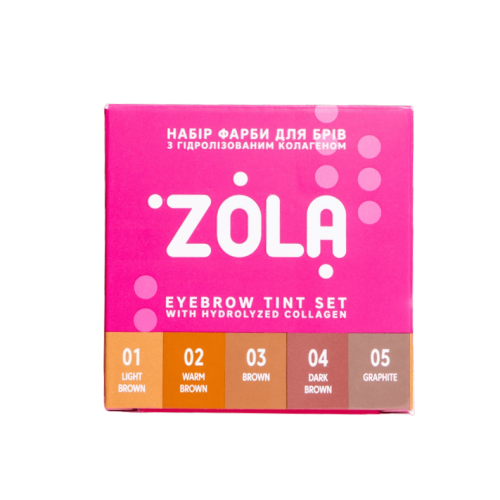 ZOLA Zestaw farb do brwi w saszetkach 5x5ml