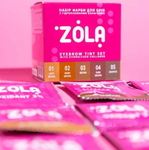 ZOLA Zestaw farb do brwi w saszetkach 5x5ml