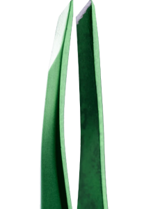 ZOLA Pęseta profesjonalna do brwi ZIELONA, skośna