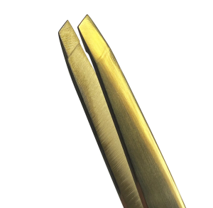 ZOLA Pęseta profesjonalna do brwi ZŁOTA, skośna