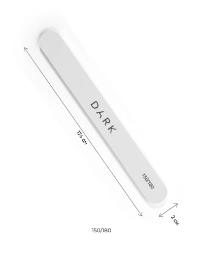 DARK Zestaw pilników - owal na piance biały, 25 szt. (150/180 grit)