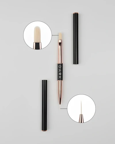 DARK Dwustronny pędzelek (liner 10 mm żel 12 mm)