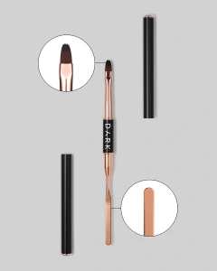 DARK dwustronny pędzelek czarny (szpatułka zaokrąglony żel 9 mm)