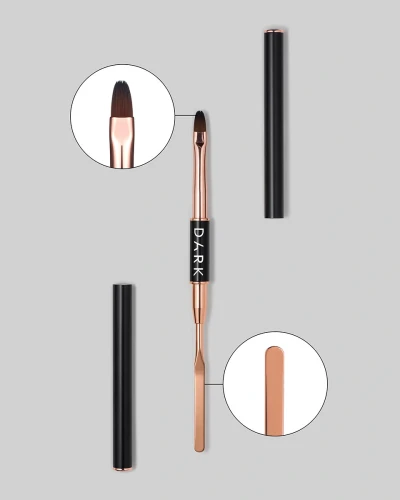 DARK dwustronny pędzelek czarny (szpatułka zaokrąglony żel 9 mm)