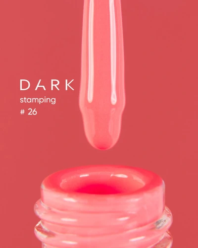 DARK Stamping Polish nr 26 neonowy koralowy, 10 ml